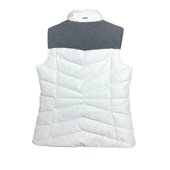 Eddie Bauer EB 650 Womens Size Small White Gray Down Vest‎ W/ Pockets - Picture 10 of 11